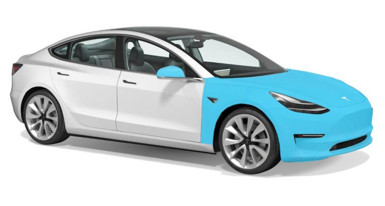 Full front PPF protection for Tesla Model 3